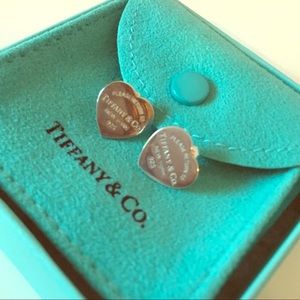 Tiffany & Co. Heart Earrings Sterling Silver
